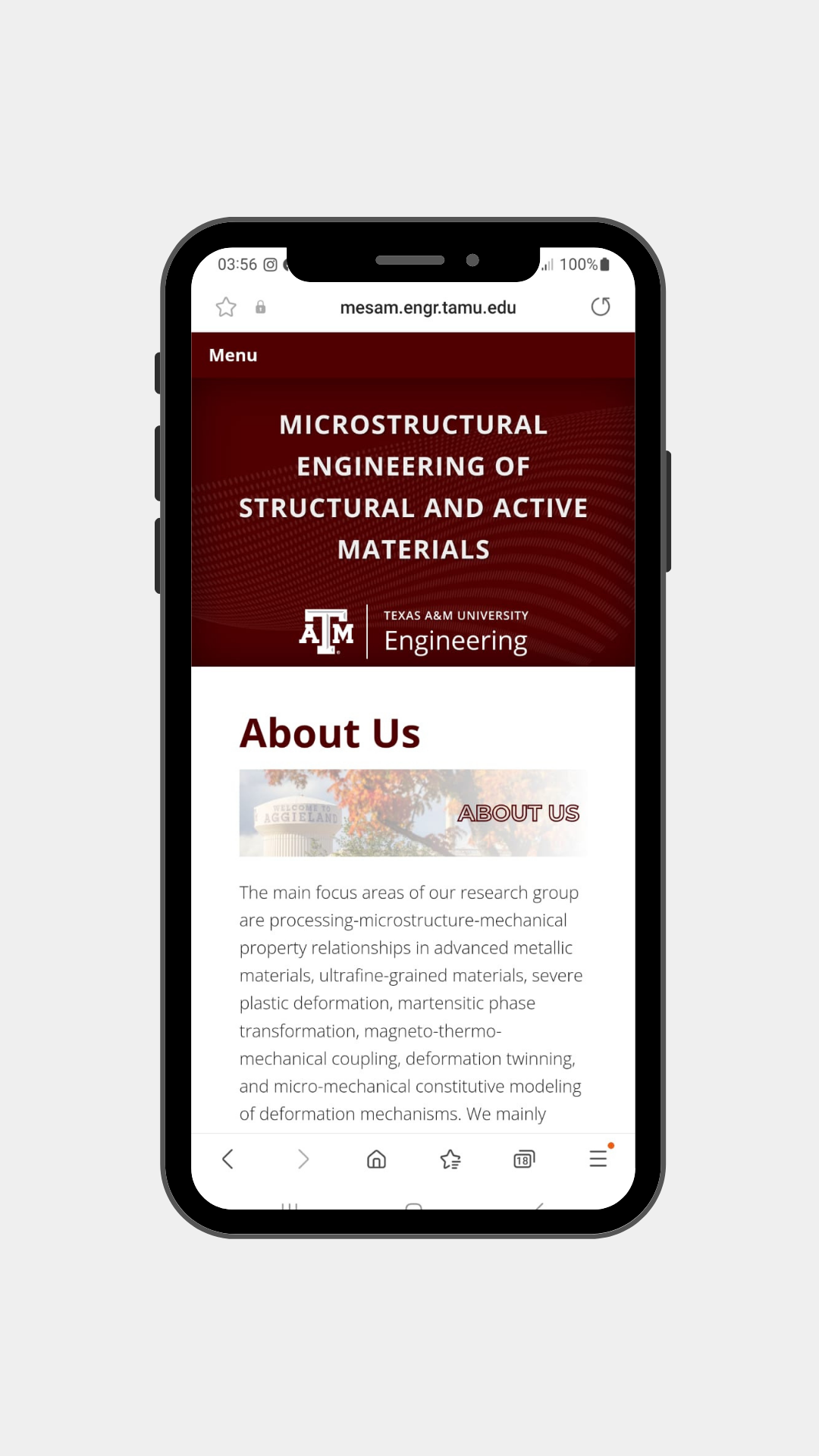 University Research Website
