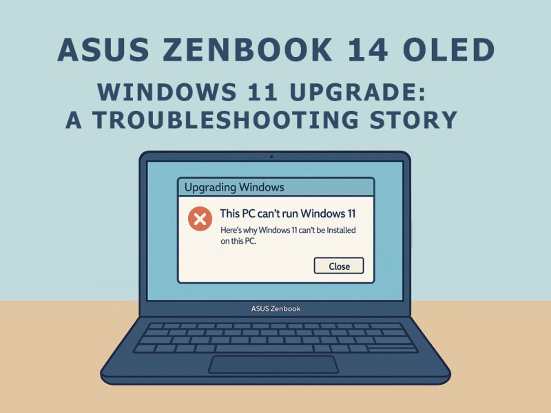 Asus Zenbook 14 OLED Windows 11 Upgrade: A Troubleshooting&nbsp;Story